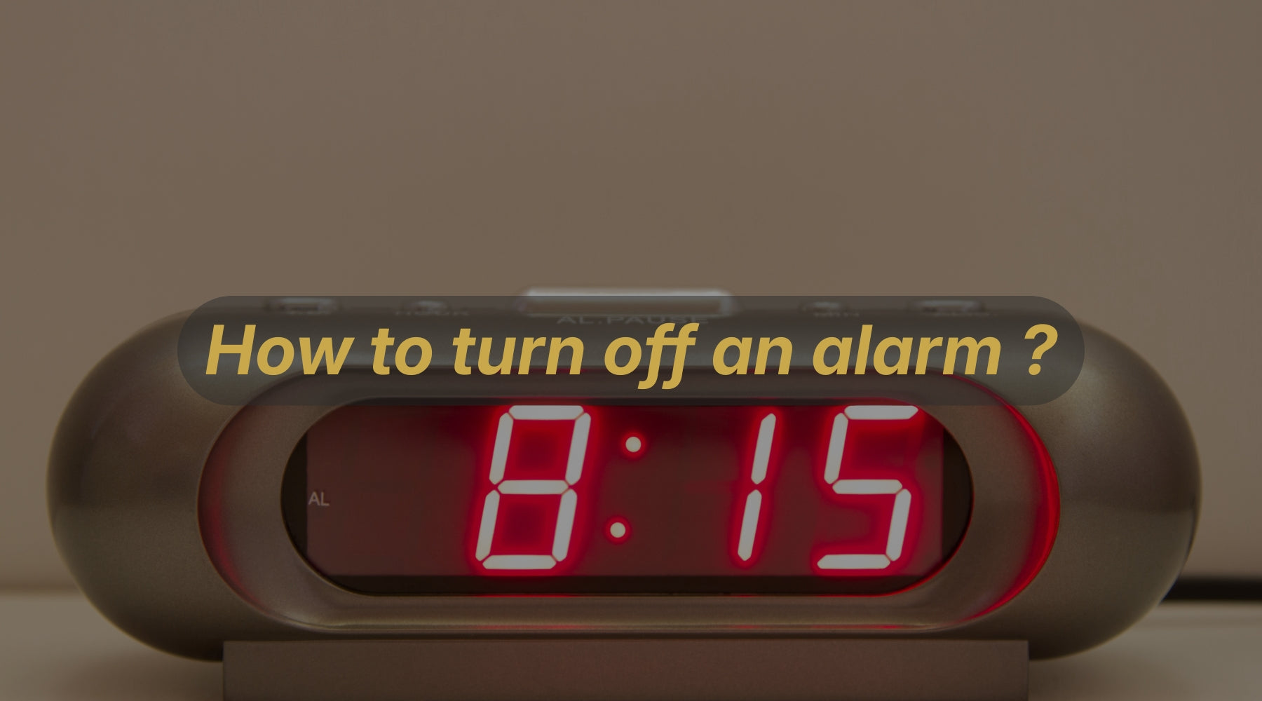 How to turn off an alarm ? The FinestClock Guide Image