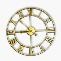 Large Metal Wall Clock Roman Numerals