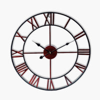 Metal Roman Numeral Wall Clock