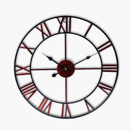 Metal Roman Numeral Wall Clock