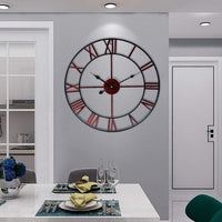 Metal Roman Numeral Wall Clock