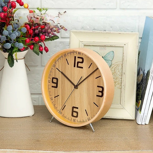 Silent Wooden Wall Clock