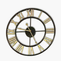 Large Metal Wall Clock Roman Numerals