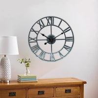 Metal Skeletal Roman Numerals Wall Clock