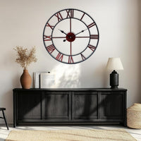 Metal Roman Numeral Wall Clock