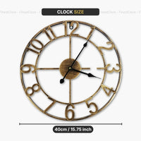 Gold Vintage Round Wall Clock