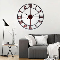 Metal Roman Numeral Wall Clock