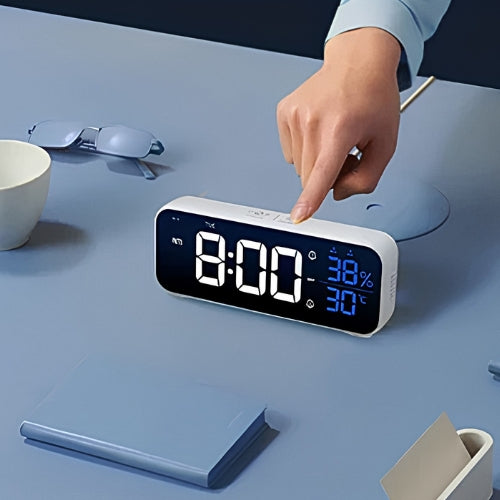 Digital Clock With Temperature And Humidity Display
