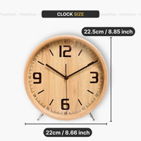 Silent Wooden Wall Clock