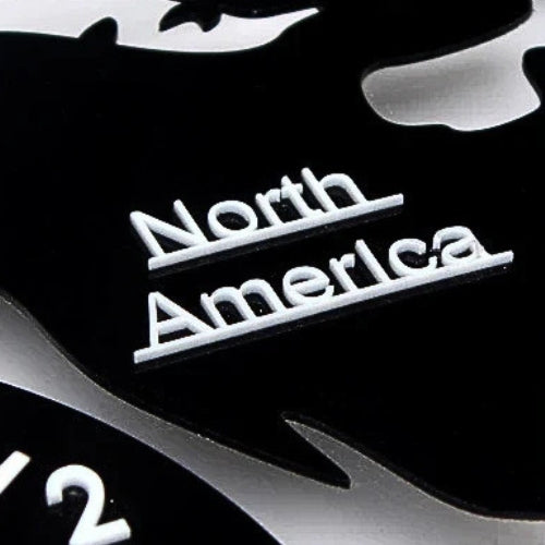 World Map Large Wall Clock Modern Design 3D