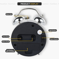 Metal Alarm Clock With Bells
