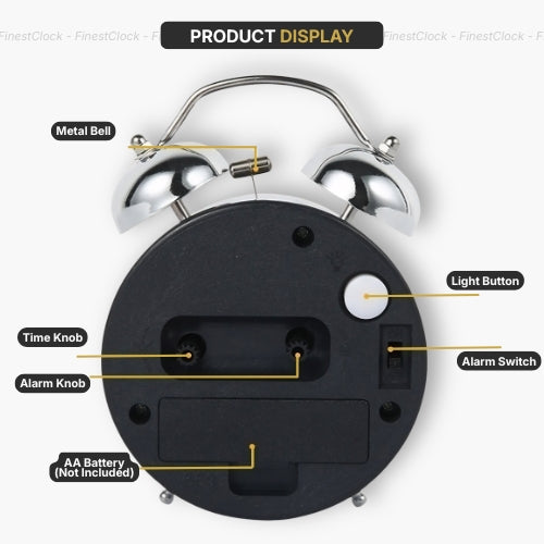 Metal Alarm Clock With Bells