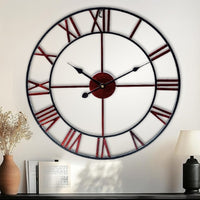 Metal Roman Numeral Wall Clock