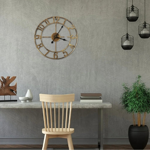 Gold Vintage Round Wall Clock