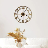 Gold Vintage Round Wall Clock