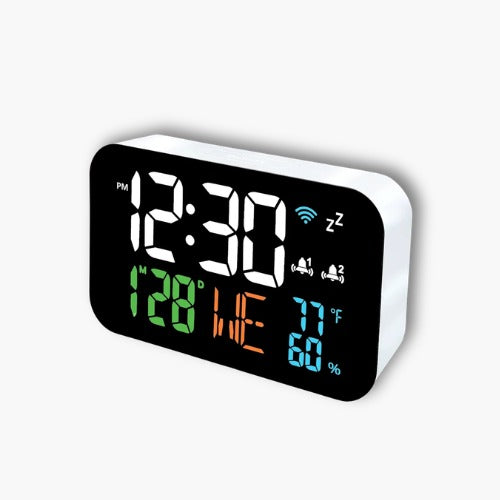 Digital Clock With Thermometer And Hygrometer