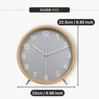Square Wood Mantel Clock