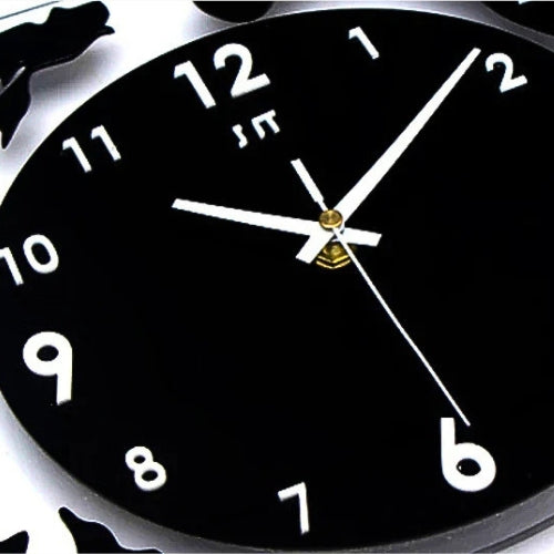 World Map Large Wall Clock Modern Design 3D