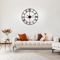 Metal Roman Numeral Wall Clock