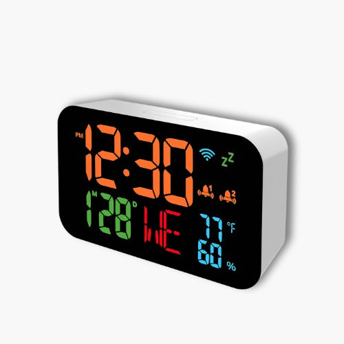 Digital Clock With Thermometer And Hygrometer