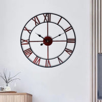 Metal Roman Numeral Wall Clock