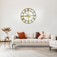 Large Metal Wall Clock Roman Numerals