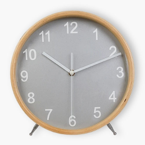 Square Wood Mantel Clock
