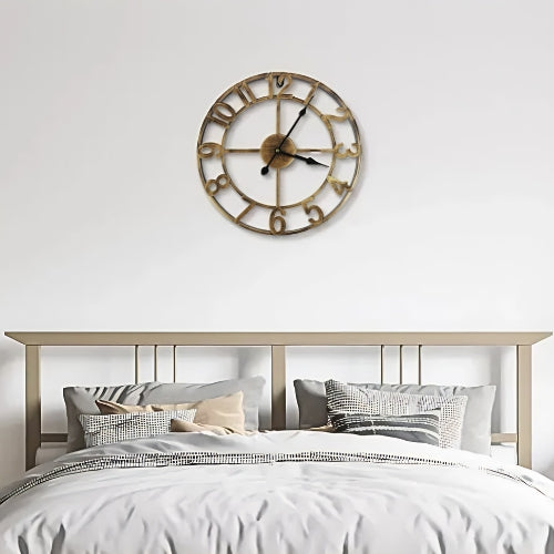 Gold Vintage Round Wall Clock