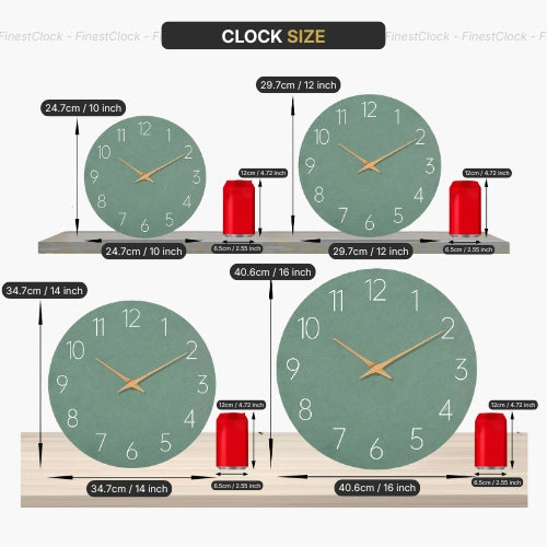 Green Kitchen Wall Clock