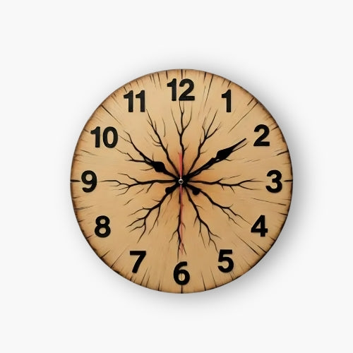 Wood Grain Wall Clock