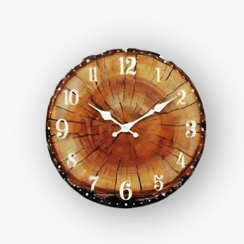 Wood Grain Wall Clock