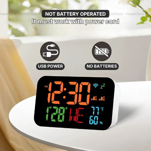 Digital Clock With Thermometer And Hygrometer