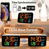 Digital Clock With Thermometer And Hygrometer