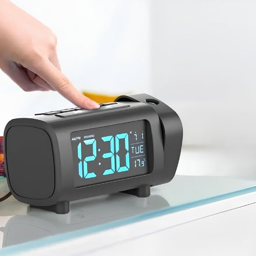 Alarm Clock Radio With Projection