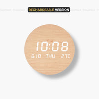Led Digital Wall Clock With Date Temperature Calendar