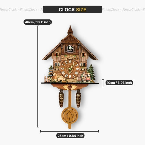 Antique Wooden Cuckoo Clock