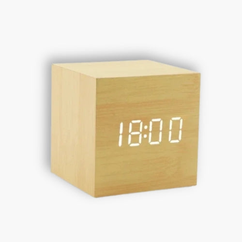 Wooden Block Digital Alarm Clock