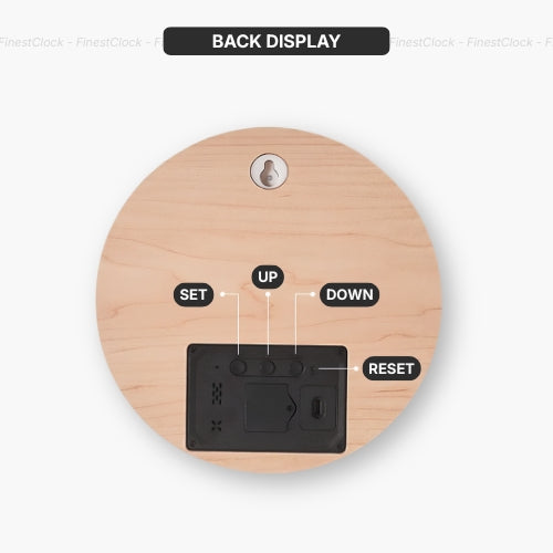 Led Digital Wall Clock With Date Temperature Calendar