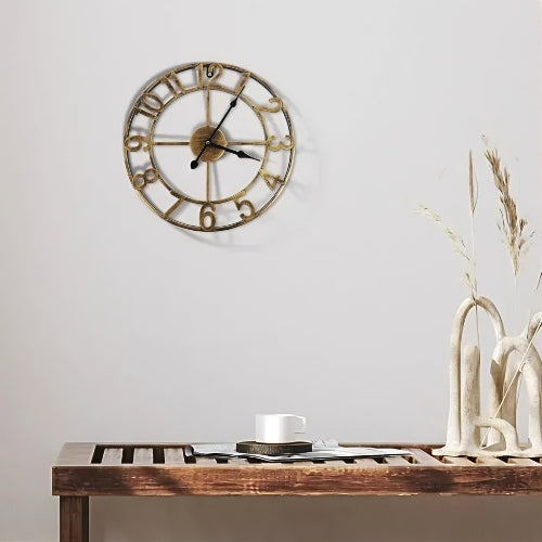 Gold Vintage Round Wall Clock