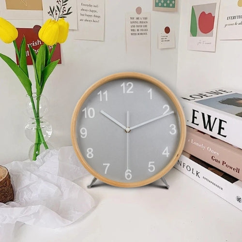 Square Wood Mantel Clock