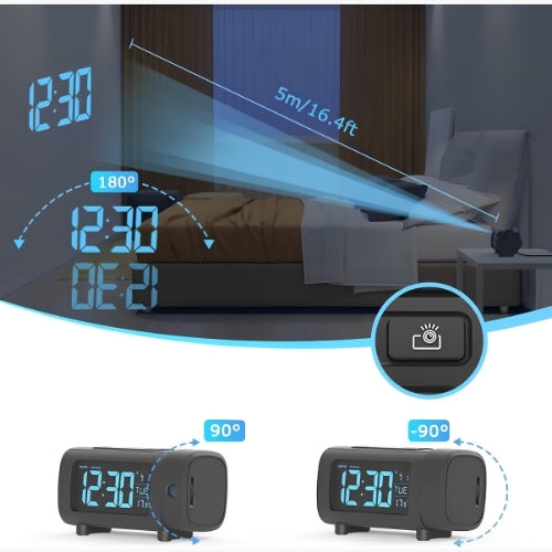 Alarm Clock Radio With Projection