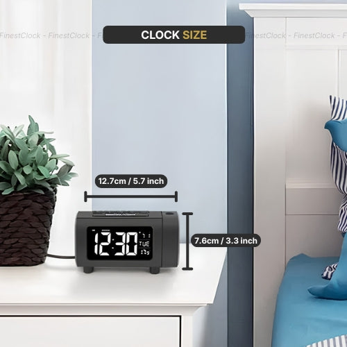 Alarm Clock Radio With Projection