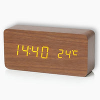 Led Wooden Digital Alarm Clock