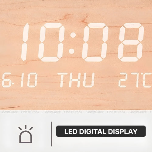 Led Digital Wall Clock With Date Temperature Calendar