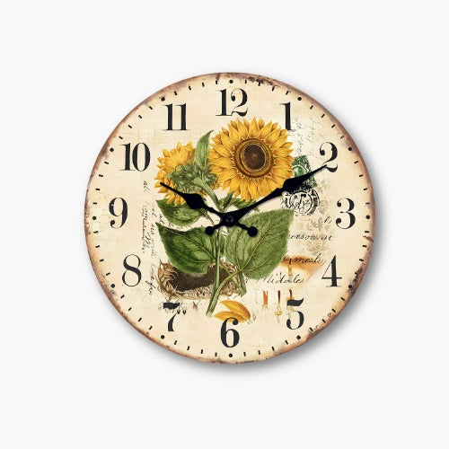 Sunflower Design Wall Clock