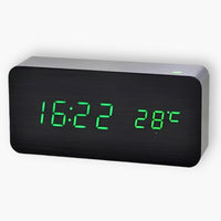 Led Wooden Digital Alarm Clock