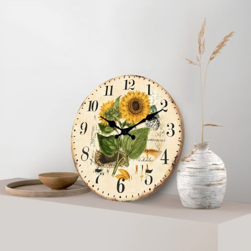 Sunflower Design Wall Clock