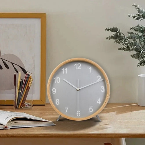 Square Wood Mantel Clock