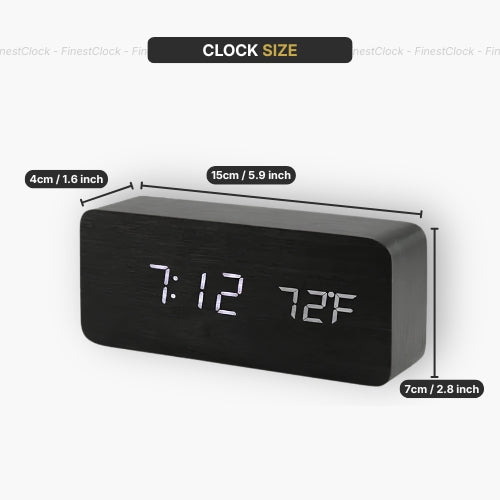 Led Wooden Digital Alarm Clock