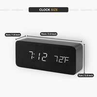 Led Wooden Digital Alarm Clock